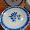 Assiette plate Badonviller fleurs bleues