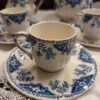 Service à café en faïence de Gien modèle Delft Bleu