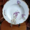 6 Assiettes creuses en porcelaine de Limoges JR décor Iris