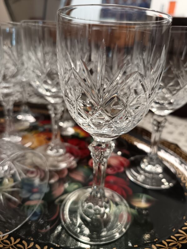 Verre à vin rouge en cristal taillé JG Durand modèle Deauville 16 cm