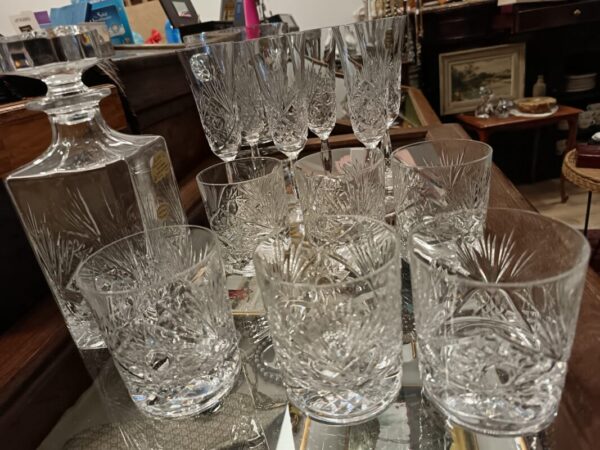 6 flûtes à Champagne en Cristal Valéry Klein à Baccarat